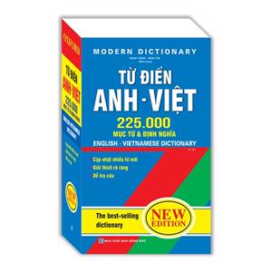 Từ điển Anh Việt 225000 mục từ & định nghĩa (bìa mềm) - tái bản