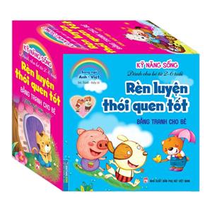 Combo 8 cuốn rèn luyện thói quen tốt - Bằng tranh cho bé 2-6 tuổi (song ngữ Anh - Việt)