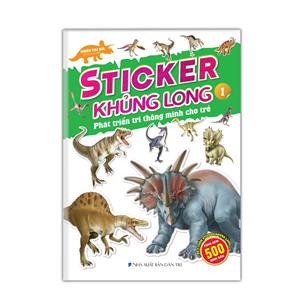 Sticker khủng long: Phát triển trí thông minh cho trẻ 1 (8 trang sticker dán hình)