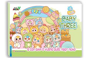 Sách tô màu - BABY THREE 12 con giáp ở vương quốc ngọt ngào 