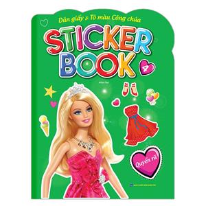 Sticker book - Giấy gián & tô màu công chúa 4 - Quyến rũ (tặng kèm 4 trang sticker dán hình)