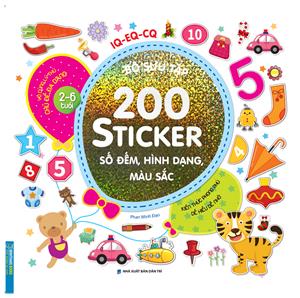 Bộ sưu tập 200 sticker - Số đếm, hình dạng, màu sắc 