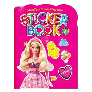Sticker book - Giấy gián & tô màu công chúa 3 - Xinh đẹp (tặng kèm 4 trang sticker dán hình)