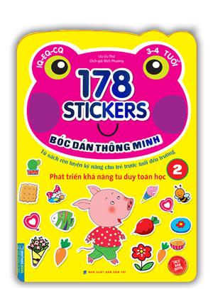 Bóc dán hình thông minh phát triển khả năng tư duy toán học IQ EQ CQ (3-4 tuổi) - 178 sticker (quyển 2)