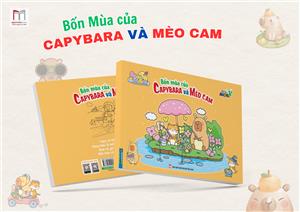 Sách tô màu - Bốn mùa của CAPYBARA và MÈO CAM 