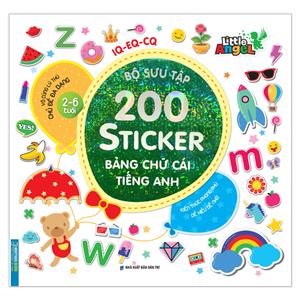 Bộ sưu tập 200 sticker - Bảng chữ cái tiếng Anh (2-6 tuổi) (bìa nhũ)