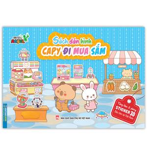 Sách dán hình - CAPY đi mua sắm (tặng kèm 2 phòng Sticker 3D)