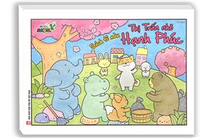 Sách tô màu - Thị trấn nhỏ hạnh phúc (bìa có nhũ) tái bản