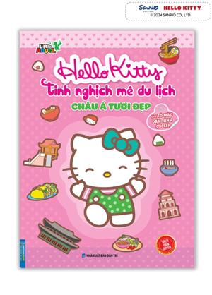 Hello Kitty tinh nghịch mê du lịch - Châu Á tươi đẹp (tô màu và dán hình STICKER)(bản quyền)