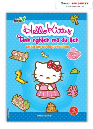 Hello Kitty tinh nghịch mê du lịch - Châu Đại Dương yên bình (tô màu và dán hình STICKER)(bản quyền)