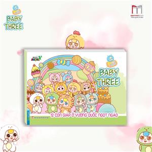 Sách tô màu - BABY THREE 12 con giáp ở vương quốc ngọt ngào 